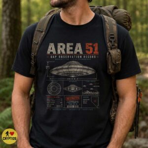 Area 51 UFO Observation Record Blueprint T-Shirt, Groom Lake UAP Classified 6 Area 51 UFO Observation Record Blueprint Shirt, Groom Lake UAP Classified
