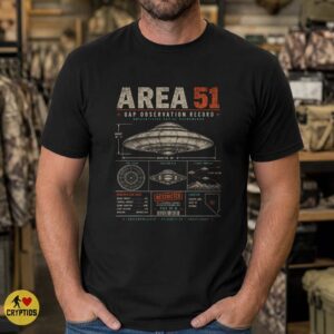 Area 51 UFO Observation Record Blueprint Shirt, Groom Lake UAP Classified
