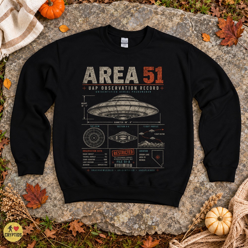 Area 51 UFO Observation Record Blueprint T-Shirt, Groom Lake UAP Classified 4 Area 51 UFO Observation Record Blueprint Shirt, Groom Lake UAP Classified