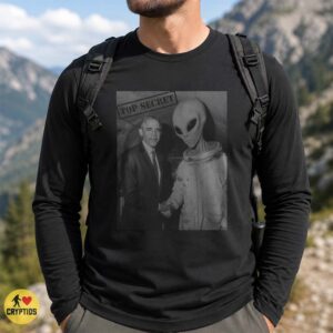 Barack Obama Alien Meeting Shirt, Top Secret Extraterrestrial Contact