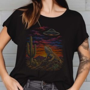 Bearded Dragon UFO Shirt, Desert Alien Encounter