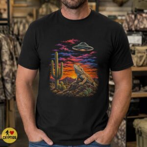 Bearded Dragon UFO Shirt, Desert Alien Encounter