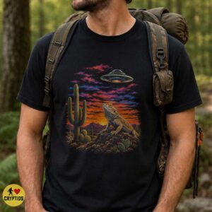 Bearded Dragon UFO Shirt, Desert Alien Encounter