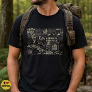 Bermuda Triangle Mystery Map T-Shirt, Vintage Nautical 9 Bermuda Triangle Mystery Map Shirt, Vintage Nautical