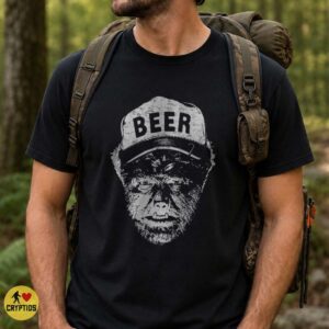 Bigfoot Beer Hat Shirt, Vintage Sasquatch Humor