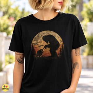 Bigfoot Boops Raccoon Retro Funny Cryptid Shirt