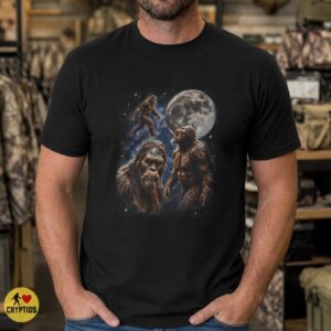 Bigfoot Moonlit Portraits Shirt, Cosmic Cryptid