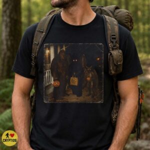 Bigfoot Mothman & Jersey Devil Trick or Treat Halloween T-Shirt 9 Bigfoot Mothman & Jersey Devil Trick or Treat Halloween Shirt