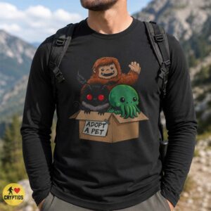Bigfoot Mothman Cthulhu Adopt a Pet Shirt, Cute Cryptid