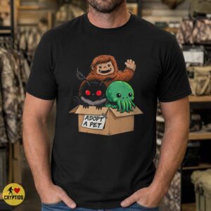 Bigfoot Mothman Cthulhu Adopt a Pet Shirt, Cute Cryptid
