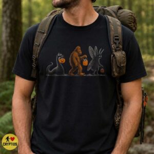 Bigfoot Mothman Nessie Halloween Shirt, Cryptid Trick or Treat