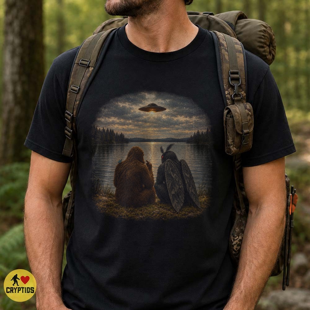 Bigfoot Mothman UFO Friendship Vintage T-Shirt 4 Bigfoot Mothman UFO Friendship Vintage Shirt