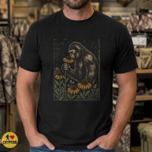 Bigfoot Smelling Wildflowers Cottagecore Aesthetic Shirt