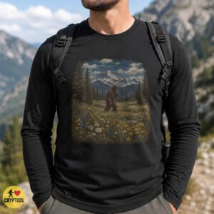 Bigfoot Wildflower Meadow Shirt, Pacific Northwest