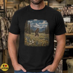 Bigfoot Wildflower Meadow Shirt, Pacific Northwest
