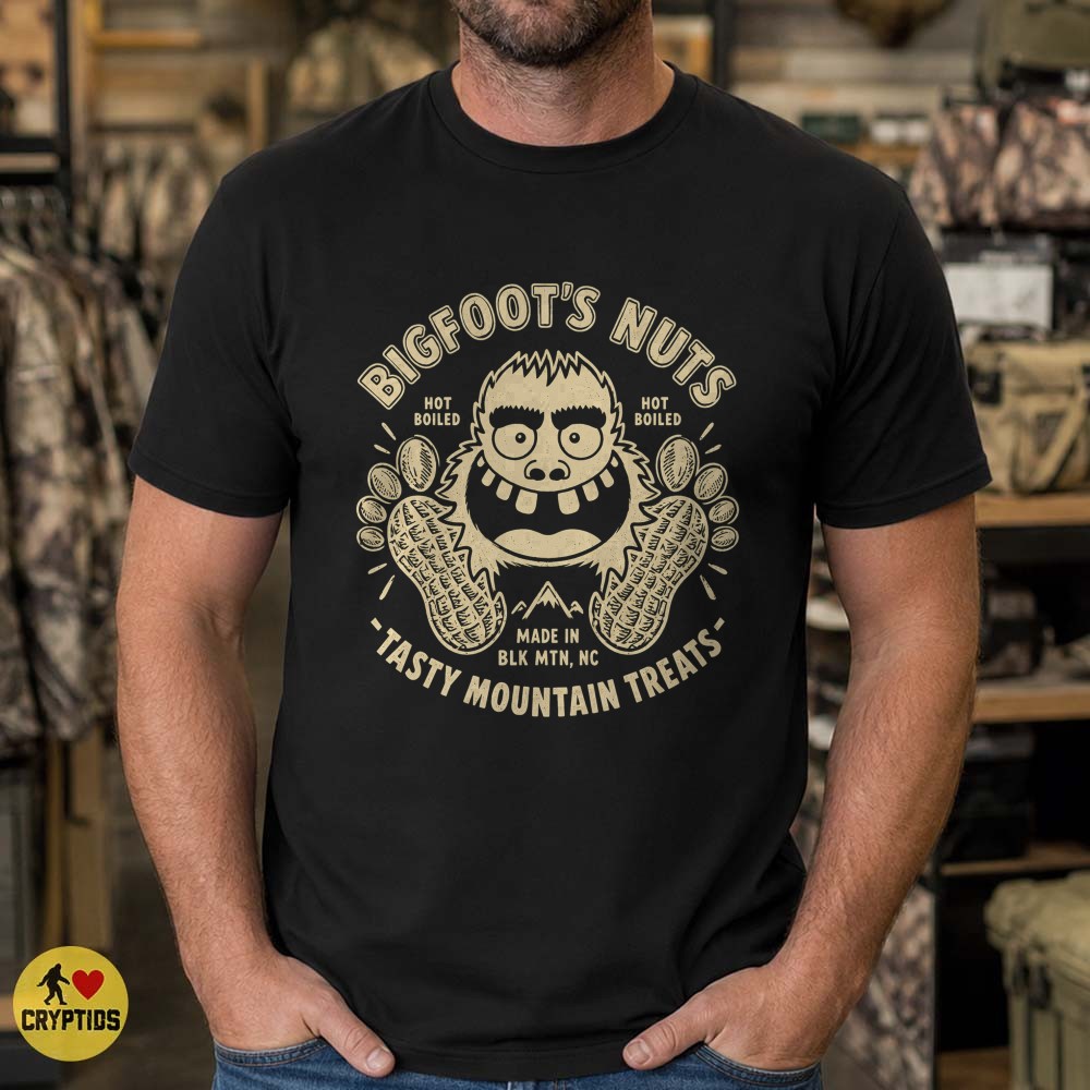 Bigfoot’s Nuts Boiled Peanuts T-Shirt, Black Mountain NC 4 Bigfoot’s Nuts Boiled Peanuts Shirt, Black Mountain NC