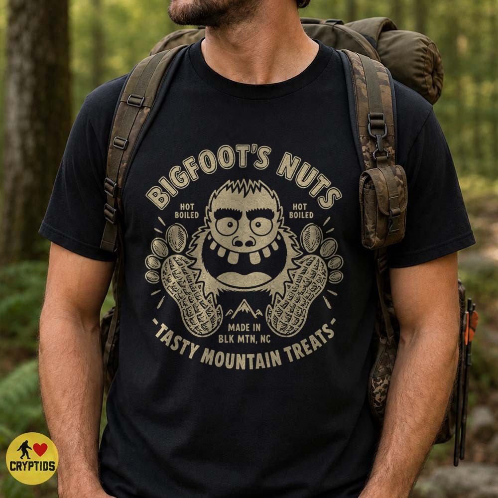 Bigfoot’s Nuts Boiled Peanuts T-Shirt, Black Mountain NC 5 Bigfoot’s Nuts Boiled Peanuts Shirt, Black Mountain NC