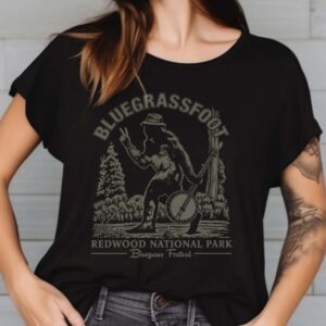 Bluegrassfoot Bigfoot Banjo T-Shirt Redwood National Park 7 Bluegrassfoot Bigfoot Banjo Shirt Redwood National Park
