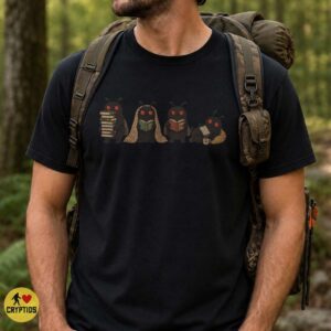 Bookish Mothman Reading Shirt For Book Lover