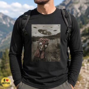 Chicken UFO Encounter Paranormal Photo Shirt Funny