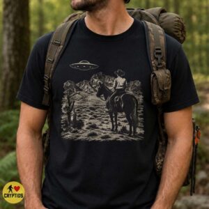 Cowboy UFO Vintage Western Alien Encounter Shirt