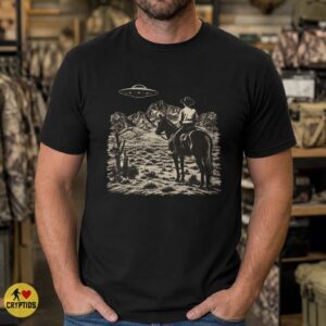 Cowboy UFO Vintage Western Alien Encounter Shirt