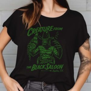 Creature from the Black Lagoon Cowboy T-Shirt, Black Saloon Austin Texas 6 Creature from the Black Lagoon Cowboy Shirt, Black Saloon Austin Texas