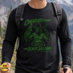 Creature from the Black Lagoon Cowboy T-Shirt, Black Saloon Austin Texas 8 Creature from the Black Lagoon Cowboy Shirt, Black Saloon Austin Texas