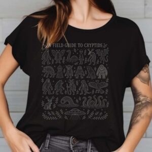 Cryptid Field Guide Shirt, Vintage Cryptozoology Botanical Aesthetic
