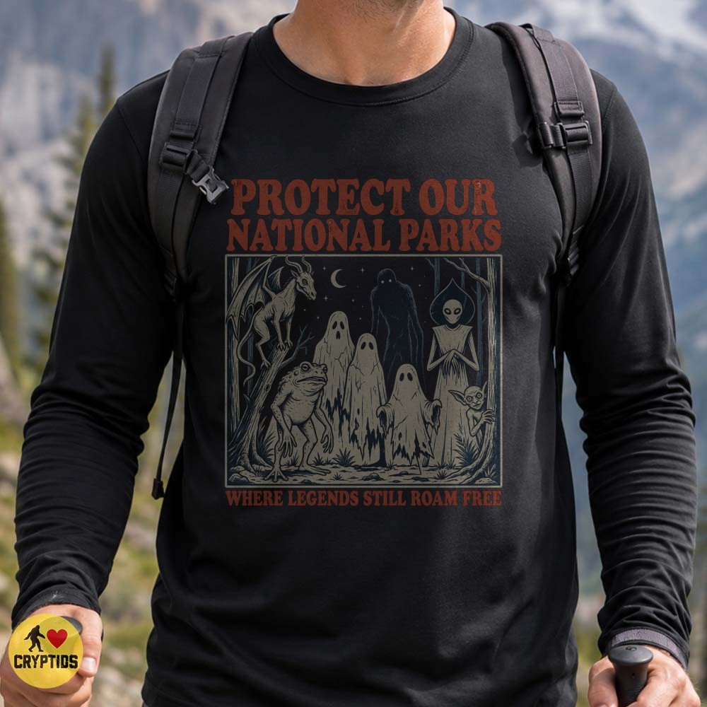 Cryptid National Parks T-Shirt, Where Legends Still Roam Free 4 Cryptid National Parks Shirt, Where Legends Still Roam Free