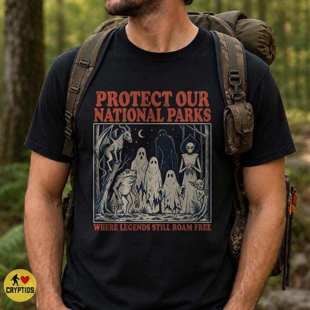 Cryptid National Parks T-Shirt, Where Legends Still Roam Free 5 Cryptid National Parks Shirt, Where Legends Still Roam Free