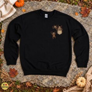 Cute Wendigo Family in Pocket Print Funny T-Shirt 7 Cute Wendigo Family in Pocket Print Funny Shirt