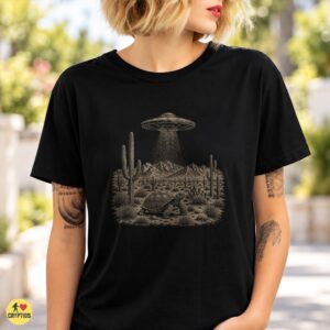 Desert Tortoise UFO Abduction Vintage Alien Desert T-Shirt 5 Desert Tortoise UFO Abduction Vintage Alien Desert Shirt