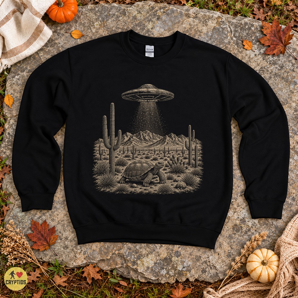 Desert Tortoise UFO Abduction Vintage Alien Desert T-Shirt 4 Desert Tortoise UFO Abduction Vintage Alien Desert Shirt
