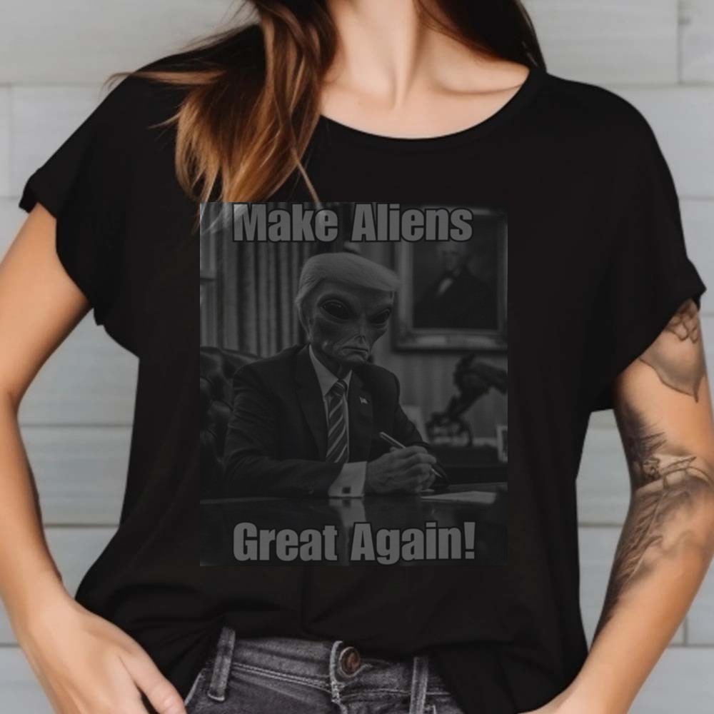 Donald Trump Alien Make Aliens Great Again T-Shirt Political Satire 3 Donald Trump Alien Make Aliens Great Again Shirt Political Satire
