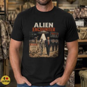 Donald Trump Area 51 Alien Encounter T-Shirt, UFO Sci-Fi 9 Donald Trump Area 51 Alien Encounter Shirt, UFO Sci-Fi
