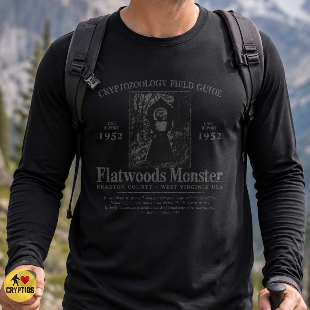Flatwoods Monster 1952 Cryptozoology Field Guide T-Shirt 4 Flatwoods Monster 1952 Cryptozoology Field Guide Shirt