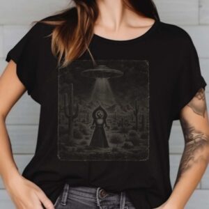 Flatwoods Monster UFO Encounter Shirt, Vintage Desert Sci-Fi