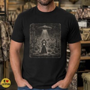 Flatwoods Monster UFO Encounter Shirt, Vintage Desert Sci-Fi