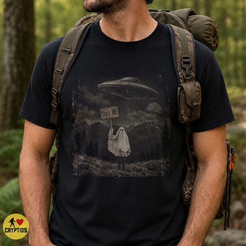 Ghost UFO Abduction T-Shirt, Take Me Vintage Paranormal 4 Ghost UFO Abduction Shirt, Take Me Vintage Paranormal