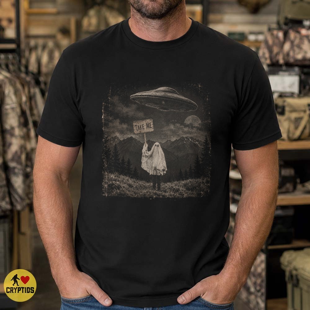 Ghost UFO Abduction T-Shirt, Take Me Vintage Paranormal 5 Ghost UFO Abduction Shirt, Take Me Vintage Paranormal