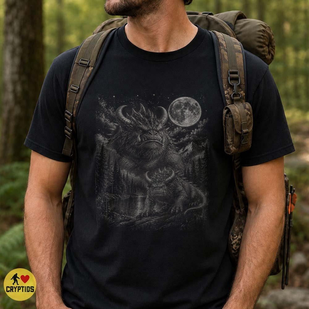 Hodag Rhinelander Wisconsin Full Moon T-Shirt, Vintage Cryptid Northwoods 3 Hodag Rhinelander Wisconsin Full Moon Shirt, Vintage Cryptid Northwoods
