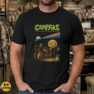 Hopkinsville Goblins Campfire Retro UFO Alien 1950s Shirt