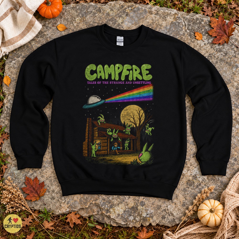 Hopkinsville Goblins Campfire Retro UFO Alien 1950s T-Shirt 4 Hopkinsville Goblins Campfire Retro UFO Alien 1950s Shirt