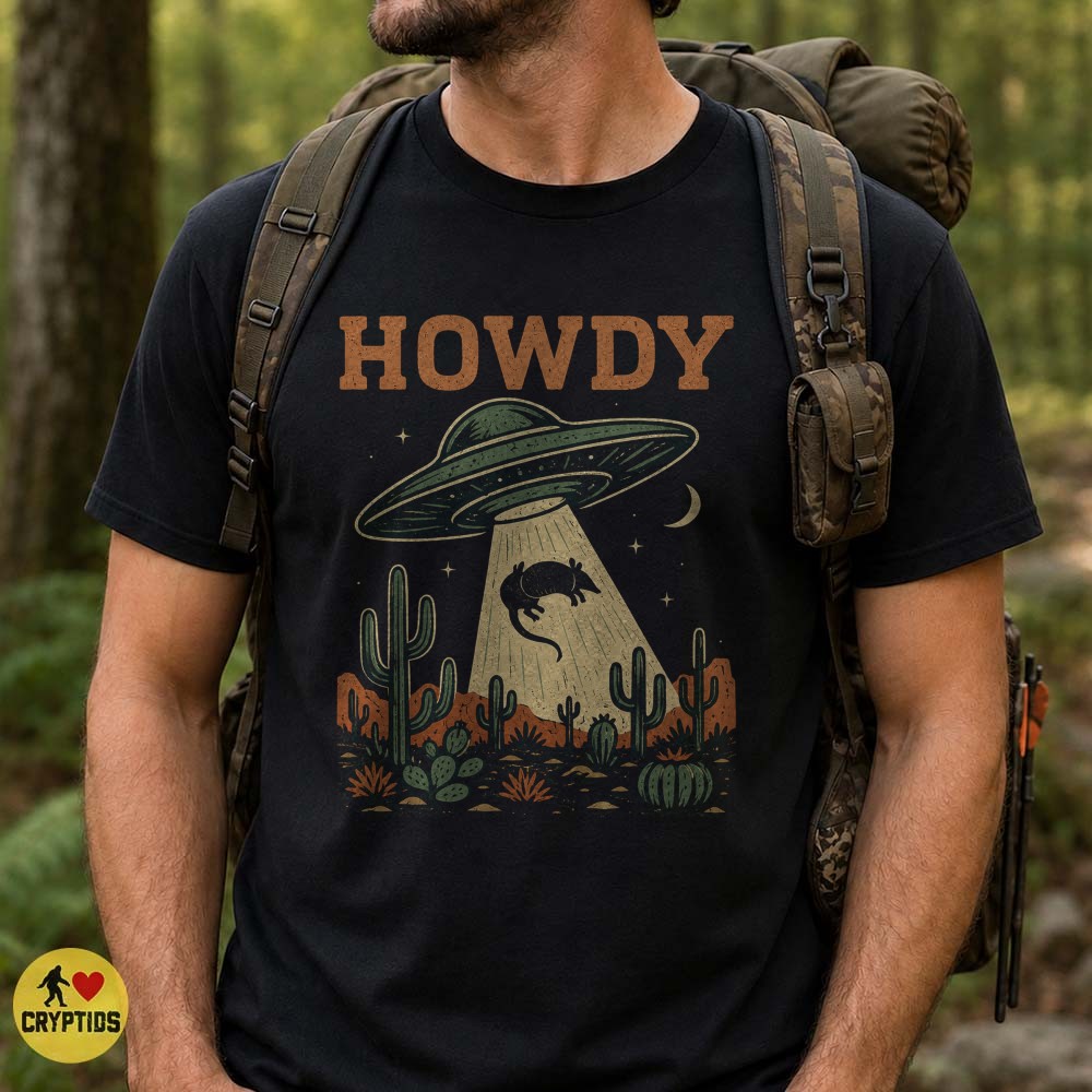 Howdy Armadillo UFO Abduction T-Shirt 3 Howdy Armadillo UFO Abduction Shirt