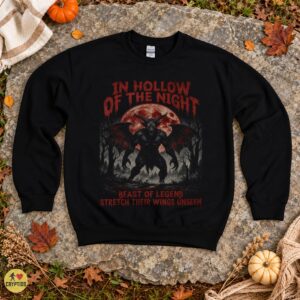Jersey Devil Blood Moon Dark Gothic Cryptid Horror Shirt