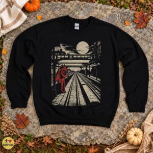 Jersey Devil Train Station Vintage Noir Urban Gothic Shirt