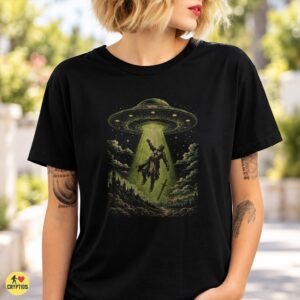 Knights Templar UFO Abduction Shirt, Vintage Medieval Sci-Fi