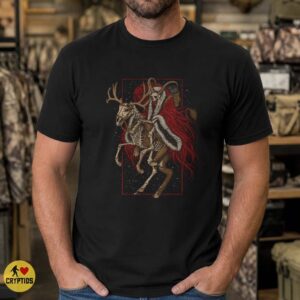 Krampus Skeletal Reindeer Christmas Dark Gothic Shirt