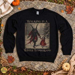 Krampus Winter Wonderland Vintage Christmas Horror Shirt